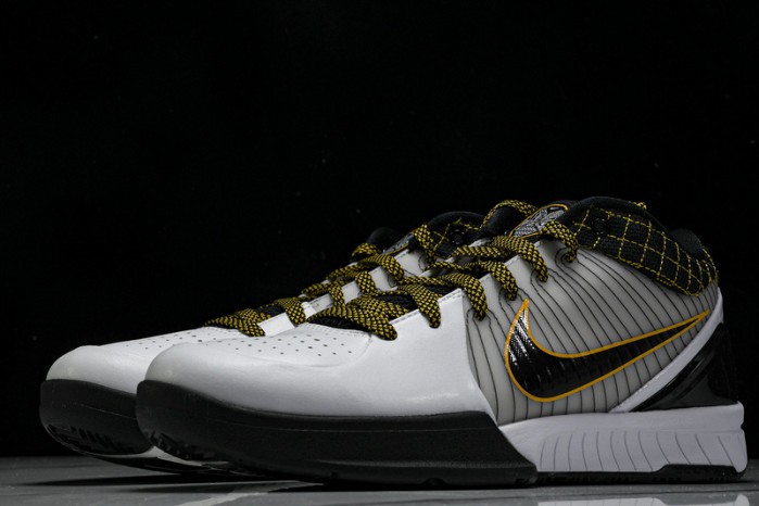 nike kobe 4 protro white black del sol av6339-101