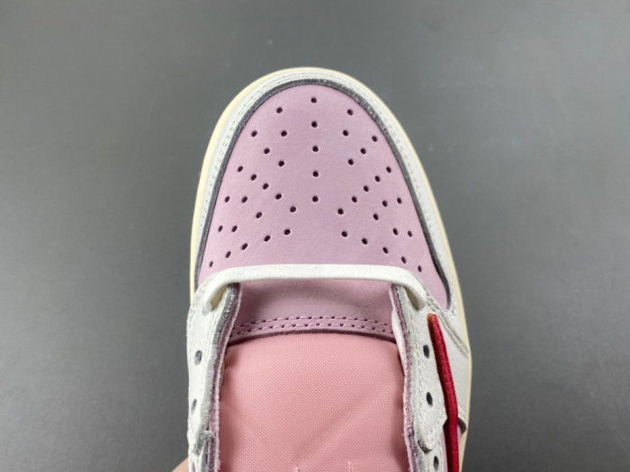 Travis Scott × AJ1 Low "Shy Pink" IQ7604-101